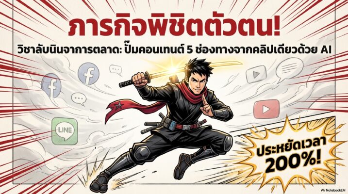 วิธีสร้าง Content 5 ช่องทาง จากคลิปสั้นตัวเดียว ด้วย NotebookLM